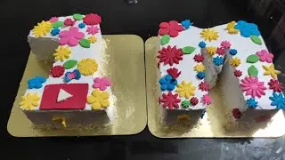 How to make 1 number cake and M letter cake / simple decoration