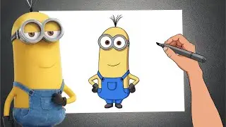 COMO DESENHAR OS MINIONS (KEVIN)  - Passo a Passo simples e F&aacute;cil