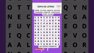 Juegos Mentales / Encuentra las palabras en esta Sopa de Letras