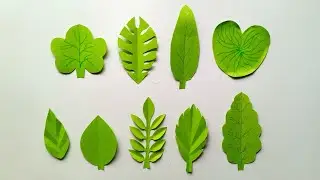 9  Ways To Make Leaves For Paper Flowers! Pata Katar degain ! AZ Art & Craft.