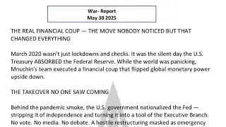 WAR REPORT - MAY 30 2025 - THE MOVE NOBODY NOTICED BUT THAT CHANGED EVERYTHING