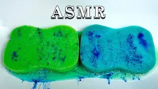ASMR XXL Car Sponges + 4 Sponges 💙 Satisfying Sponge Squeezing