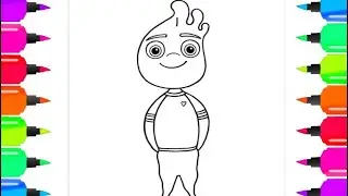 How To Draw Wade From Elemental Step By Step #painting #and #coloring #water #guy #elemental #movie
