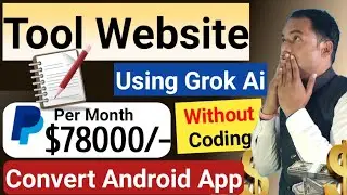 Earn Money Online | Create Online Notepad Tool Website without Coding with Grok Ai | Convert Web App