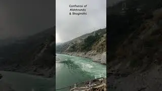 confluence of River Bhagirathi & Alakhnanda #devprayag #holy #gangariver #origin #river #colors