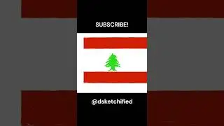 Lebanon Flag | Sketch #shorts #art #drawing #sketch #geography #travel #lebanon #viral #trending