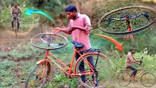 यकीन नहीं हो रहा कार जैसे स्टेरीग  साईकल का स्टेरीग Car  jesa stering saycal ma joda 