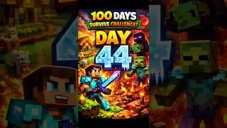 100 days in minecraft survival || DAY 44 || #shorts