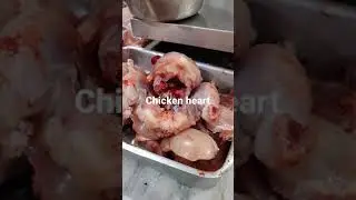 fresh cut chicken heart