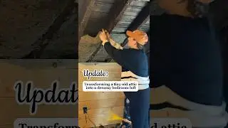 Attic bedroom loft update 🤩🙌  #attic #loft #tinyhouse #reno #diyreno #renovation #sweatequity