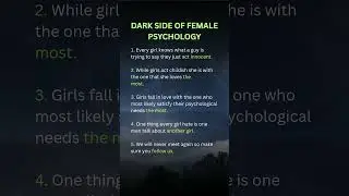 DARK SIDE OF FEMALE PSYCHOLOGY | Unlocking the Secrets of the Mind | Core Thoughts
