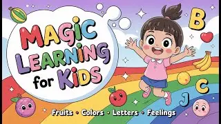 Magic Learning for Kids 🍎🎨🔤 | Fruits, Colors, Letters & Emotions | Learn With Miss Melon