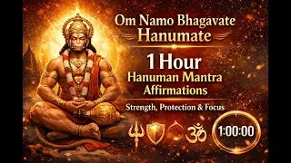 “Om Namo Bhagavate Hanumate | 1 Hour Hanuman Mantra Affirmations for Strength, Protection & Focus”