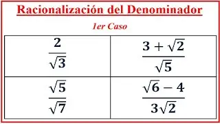 Racionalización del Denominador - 1er Caso