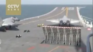 Exclusive footage: Chinese J-15 fighter jets take off from the aircraft carrier, Liaoning