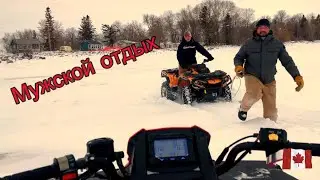 зимний квадро оффроад ну и зимняя рыбалка в Канаде