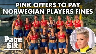 Pink offers to pay Norwegian handball players&rsquo; fines over bikini bottoms | Page Six Celebrity News