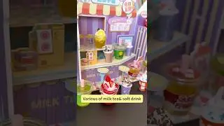 Mini milk tea shop #diytoys #diy #toyswholesale #miniature #educationaltoysforkids #minifood