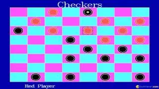Checkers gameplay (PC Game, 1988)