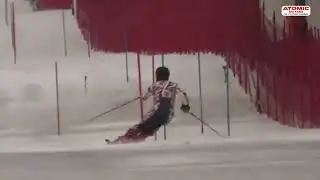 Alex James Penneck 🏴󠁧󠁢󠁳󠁣󠁴󠁿 - slalom training at Druskininkai Snow Arena #weareskiing @atomic