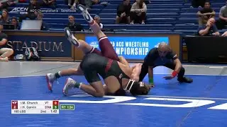 165lbs Hunter Garvin (Staford) vs Mac Church (Virginia Tech)