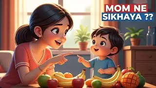 Bachcha Aise Sikhta Hai 😍 | Fruit Names with Mom