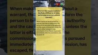 What are the requirements of valid warrantless arrest in the Philippines? law requisites ph #shorts