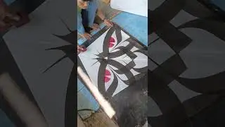 Cap layangan motip culiwek kupu-kupu
