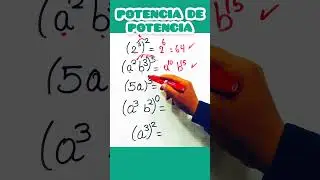 Potencia De Potencia #matematicas #algebraicamente