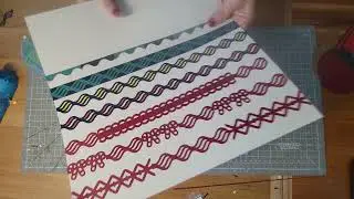 An easy border using the circle cutter and decorative trimmer