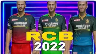 CRICKET 22: RCB TEAM KITS 22 GREEN- BLUE- RED ALL JERSEY DOWNLOAD | #GameAttic #Cricket22