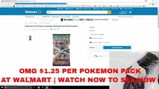 WALMART IS SELLING POKEMON PACKS FOR $1.25 | SUN AND MOON GUARDIAN RISING PACKS | GO NOW