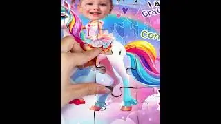 Unicorn Princess | Board Game For Kids, Little Girls, Daughters | Personalized Photo Jigsaw Puzzle