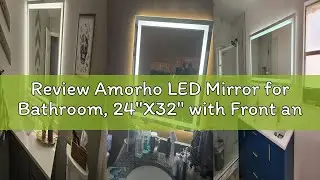 Review Amorho LED Mirror for Bathroom, 24