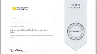 Coursera | Writing and Editing : Word Choice and Word Order All quiz answers