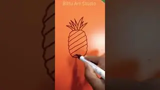 Pineapple easy drawing