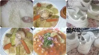روتين اليوم جبت قش الشتاء  غسلتو لقيتو غاف(غامل)🧣🧤 /طيبت لوبيا بيضاء خاثرة / وكسكسي شهوة أهل بيتي   