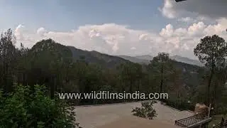 Clouds Timelapse at Katarmal Near Sun Temple: Layered Himalayan Mountains in Uttarakhand