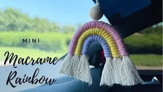 Радуга из макраме своими руками | Брелок для машины из макраме | Брелок для ключей из макраме сво...