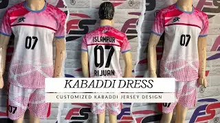 Printed Pink Kabaddi Jersey Design with sublimation Printed