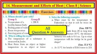 Exercise Class 8th Science CH-14 measurement and effects of heat  Question & Answer Maharashtraboard