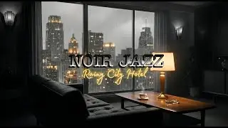 1960s Vintage Noir Jazz at Midnight 🌧️ Rainy City Hotel | Smooth Dark Jazz for Late Night