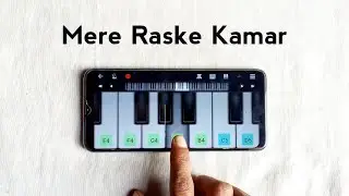 मेरे रश्के कमर &hearts;️ Easy Tune | Mere Raske Qamar Piano Tutorial | Perfect Piano | Walkband #shorts