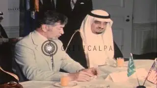 Prince Fahd of Saudi Arabia meets US Secretary of Defense, James R. Schlesinger i...HD Stock Footage