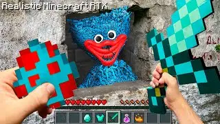 Minecraft in Real Life - HUGGY WUGGY - En La Vida Real Realistic Minecraft Vs Real Life