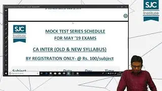Mock Test for CA Final & CA Intermediate - May '19 Examination