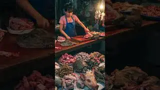#food #asianfood #traditionalmarket #meat #streetfood