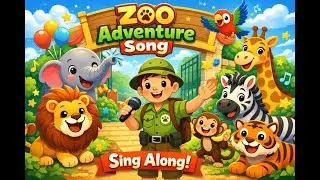Zoo Adventure Song 🦁🐘 | Learn Animals & Sounds | Kids Sing Along