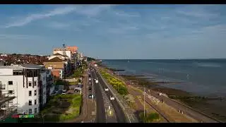 Westcliff Beach drone view ( Southend on sea )