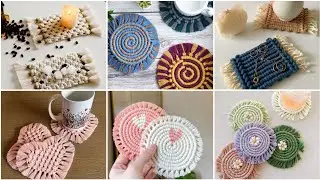 Top most easy macrame Coasters ideas 💡 || Macrame mug rug patterns